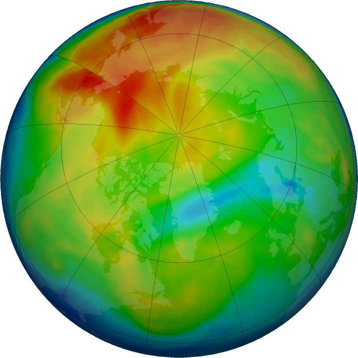 Arctic ozone map for 27 December 2018